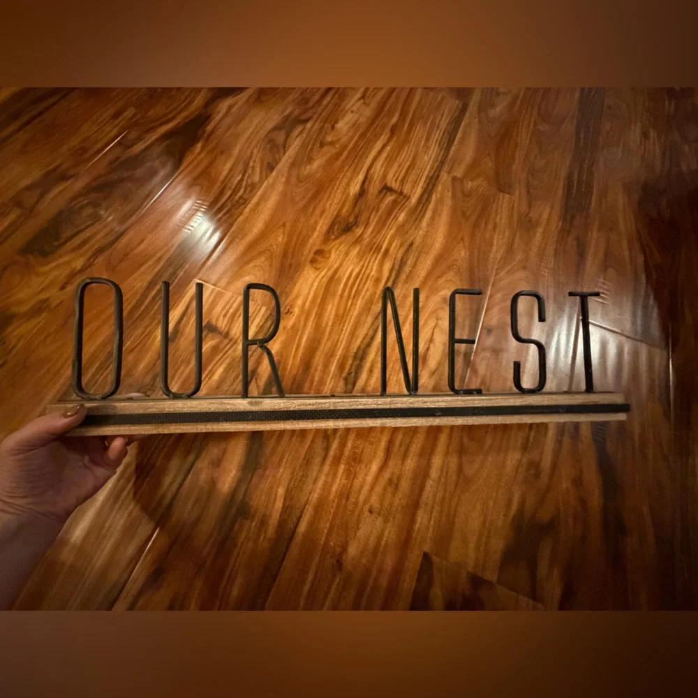 Black Metal 'Our Nest' Wall Decor